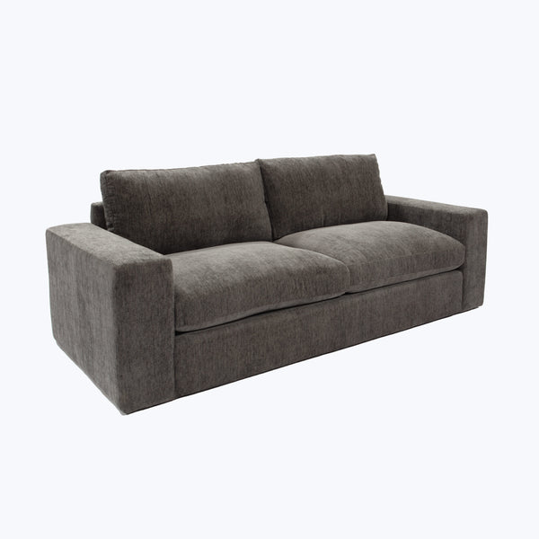 Barclay Sofa 93" W / Teddy, Cotton Blend / Charcoal