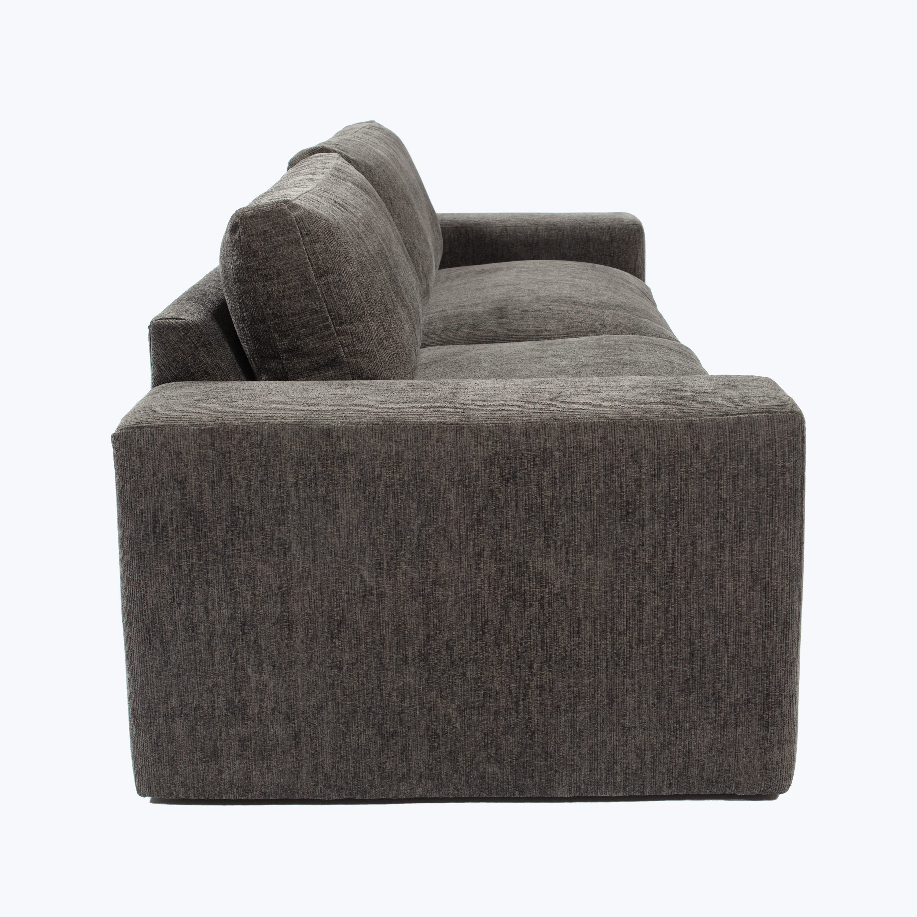 Barclay Sofa 93" W / Teddy, Cotton Blend / Charcoal