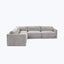 Bond Street 4-Piece Sectional Snoopy, Plush Woven / Feather