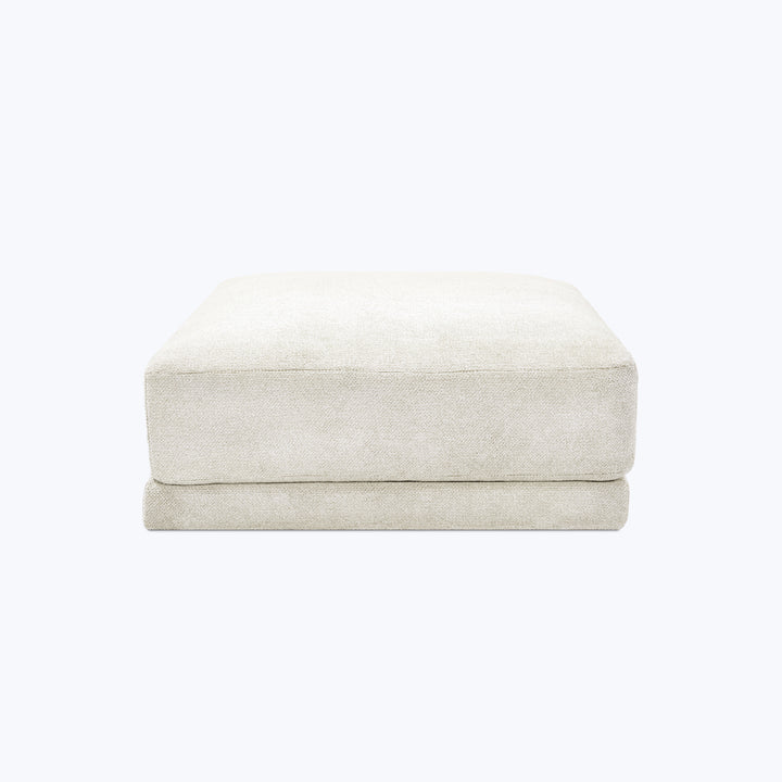 Bond Street Ottoman Snoopy, Plush Woven / Cream