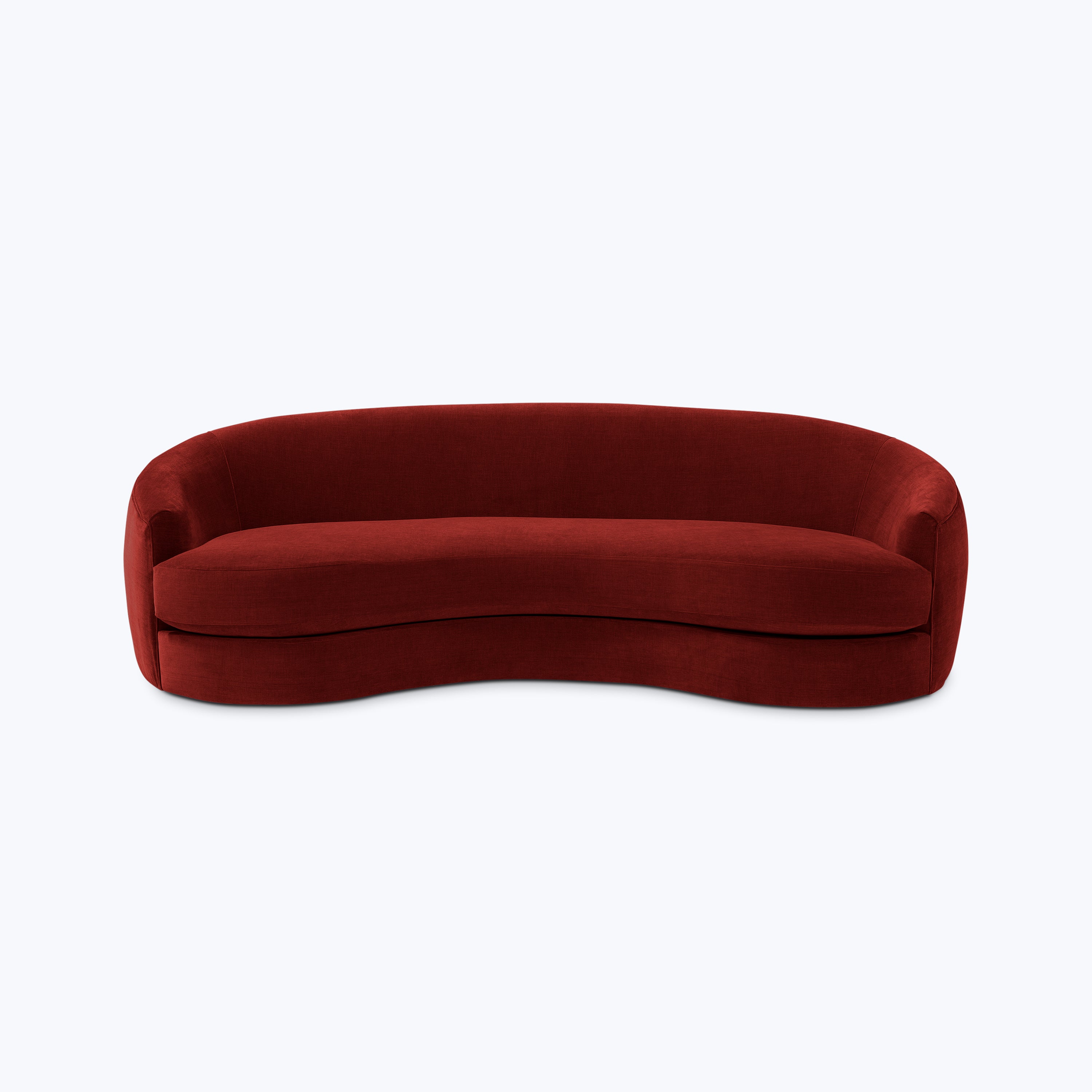 Madison Sofa 100" / Uptown, Velvet / Crimson