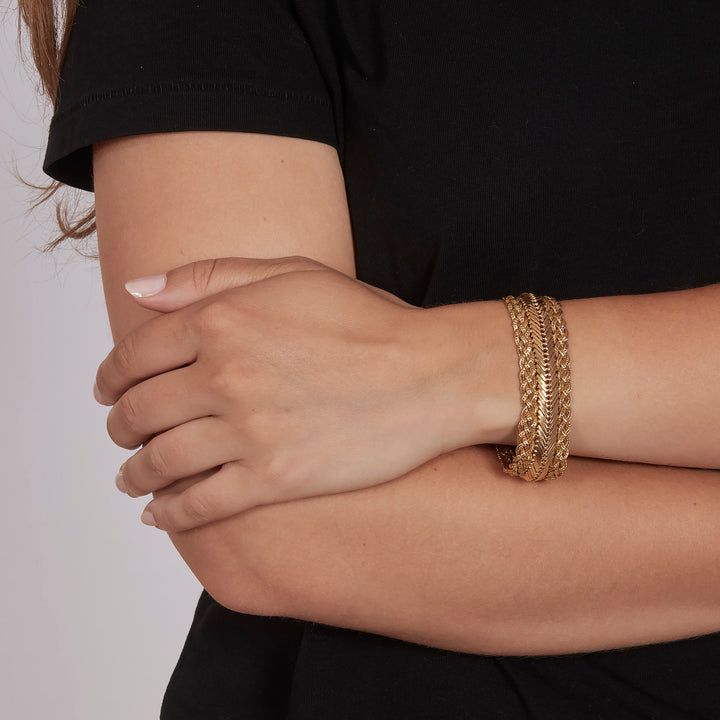1970s French Braided Zipper Bracelet