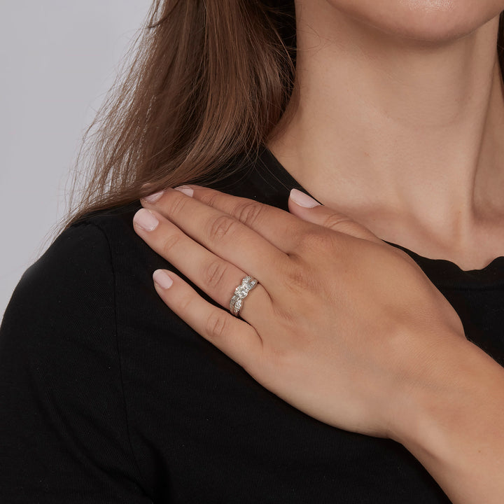 Platinum Diamond Criss-Cross Ring