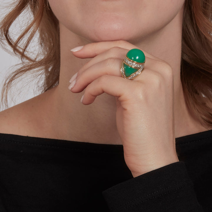 Tiffany Nephrite Diamond Ring Design by Donald Claflin
