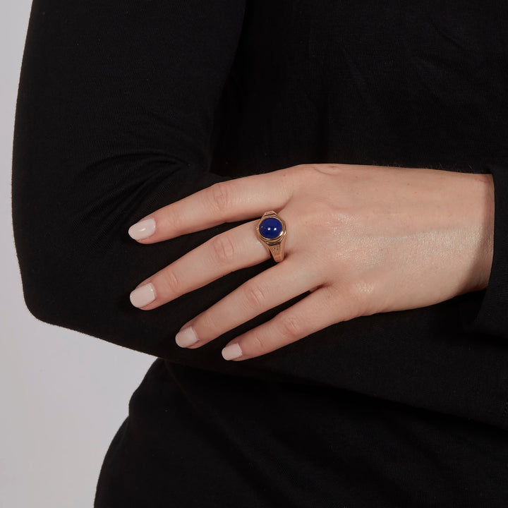 J.E. Caldwell Lapis Lazuli Ring Circa 1910
