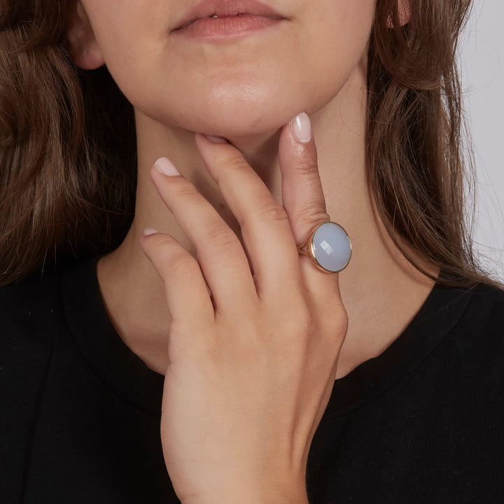 Italian Lavender Quartz Cocktail Ring