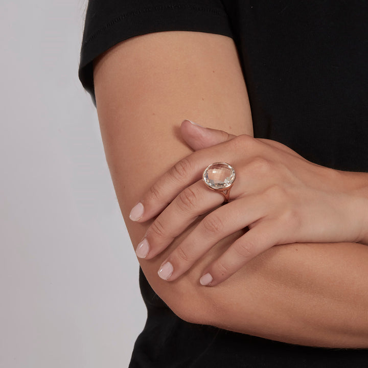 Italian Quartz Cocktail Ring