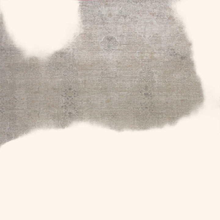 Beige Contemporary Silk Rug - 9'2" x 12'1"