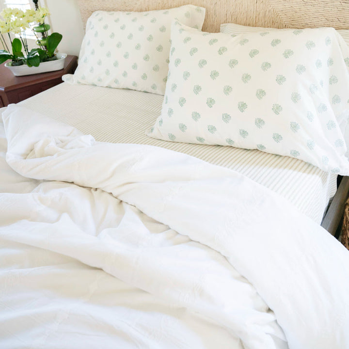 White Applique Duvet Cover
