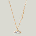 Elongated Crescent Moon Rose Cut Diamond Pendant