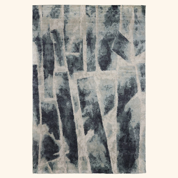 Blue Alchemy Contemporary Silk Rug
