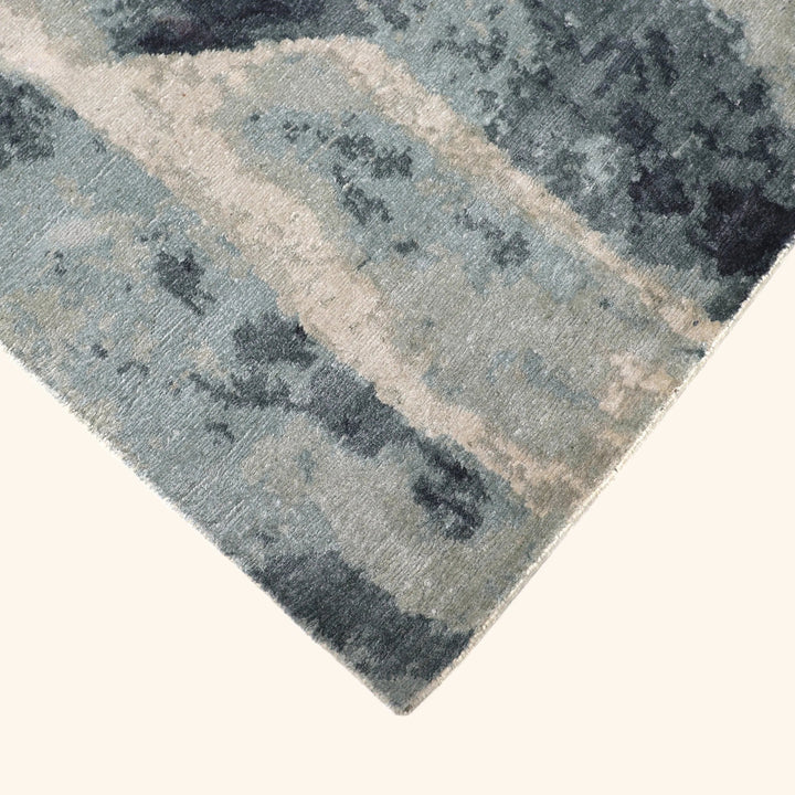 Blue Alchemy Contemporary Silk Rug