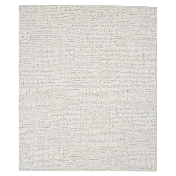 White Moroccan Berber Wool Rug - 8'1" x 9'11"