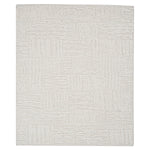 White Moroccan Berber Wool Rug - 8'1" x 9'11"