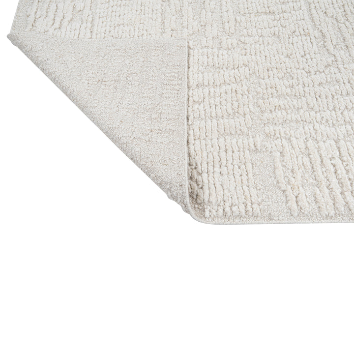 White Moroccan Berber Wool Rug - 8'1" x 9'11"