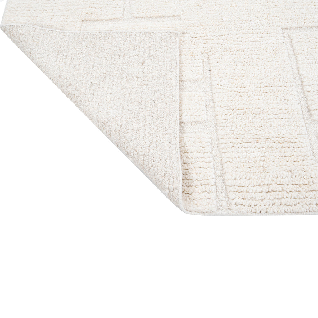 White Moroccan Berber Wool Rug - 8' x 10'