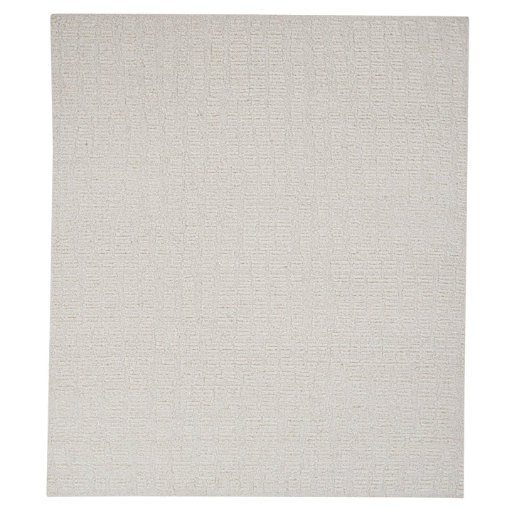 White Moroccan Berber Wool Rug - 8'2" x 9'8"