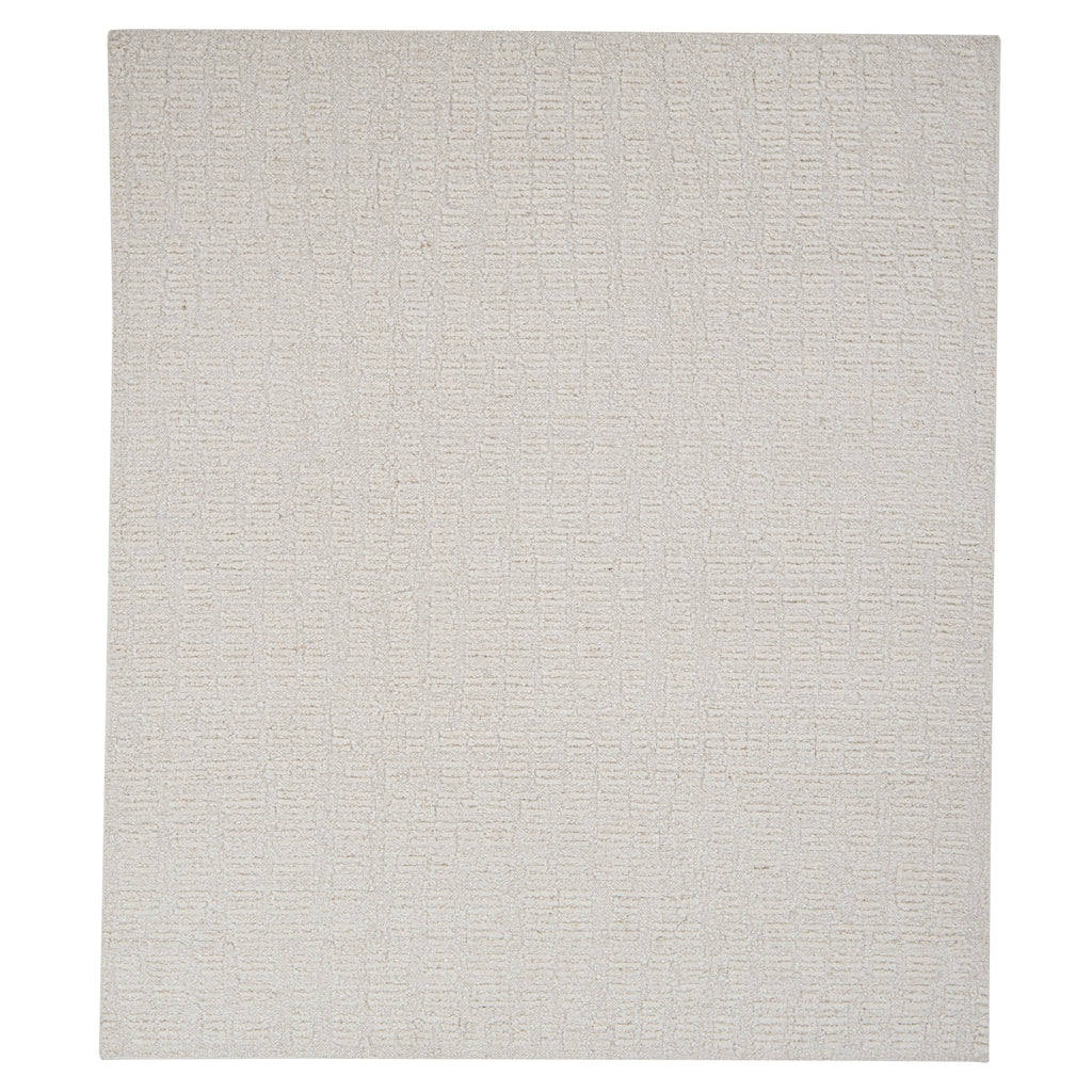 White Moroccan Berber Wool Rug - 8'2" x 9'8"