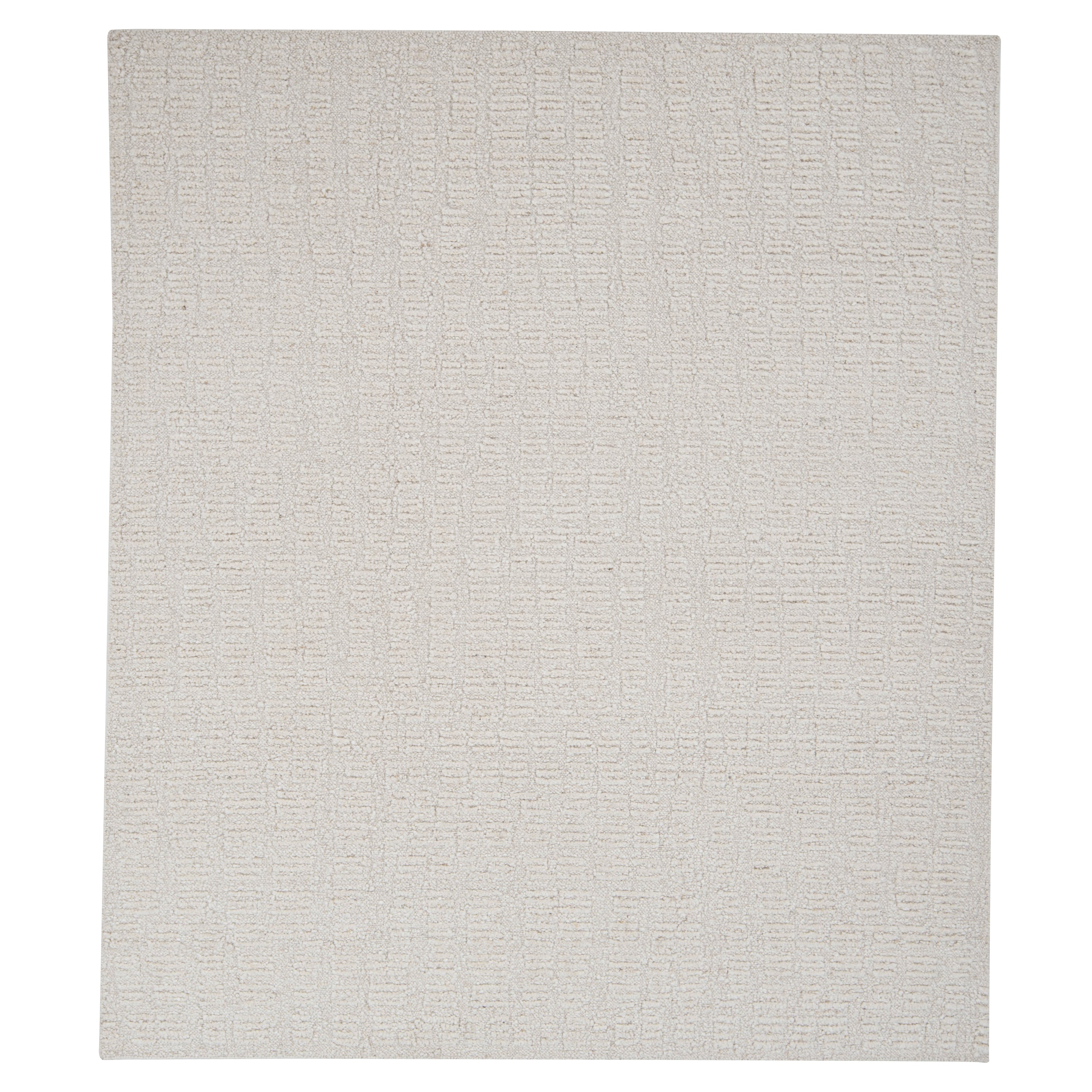 White Moroccan Berber Wool Rug - 8'2" x 9'8"