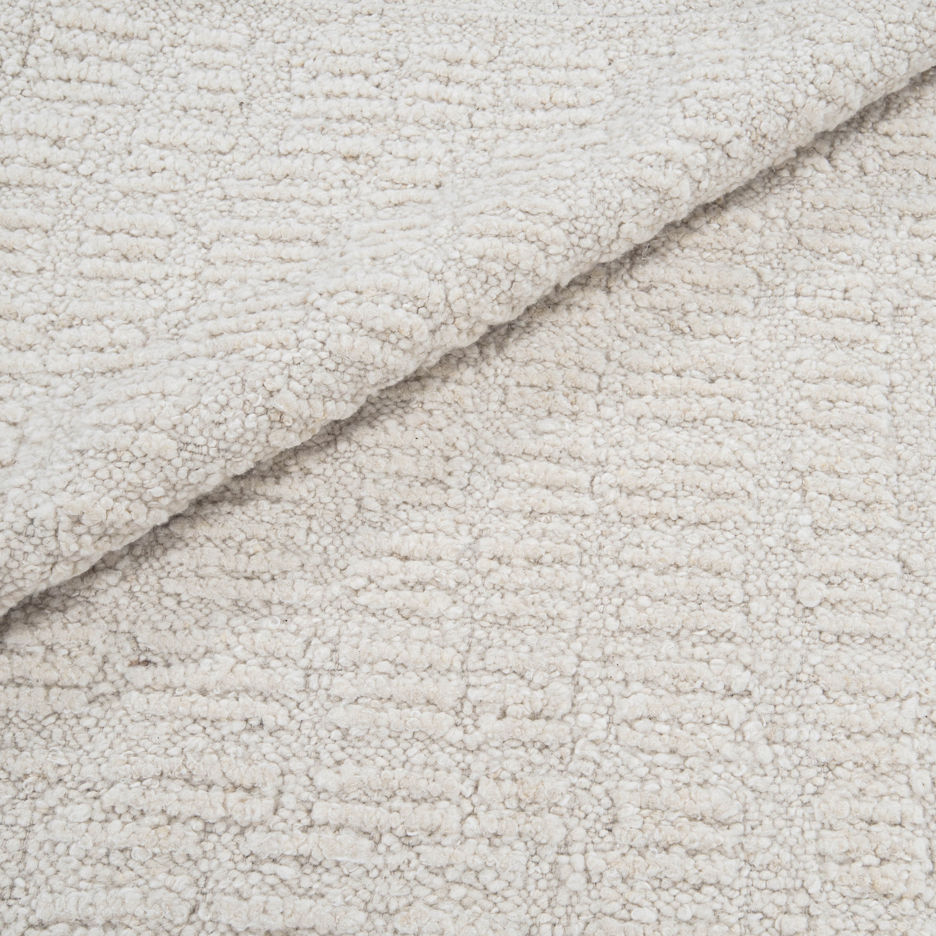 White Moroccan Berber Wool Rug - 8'2" x 9'8"