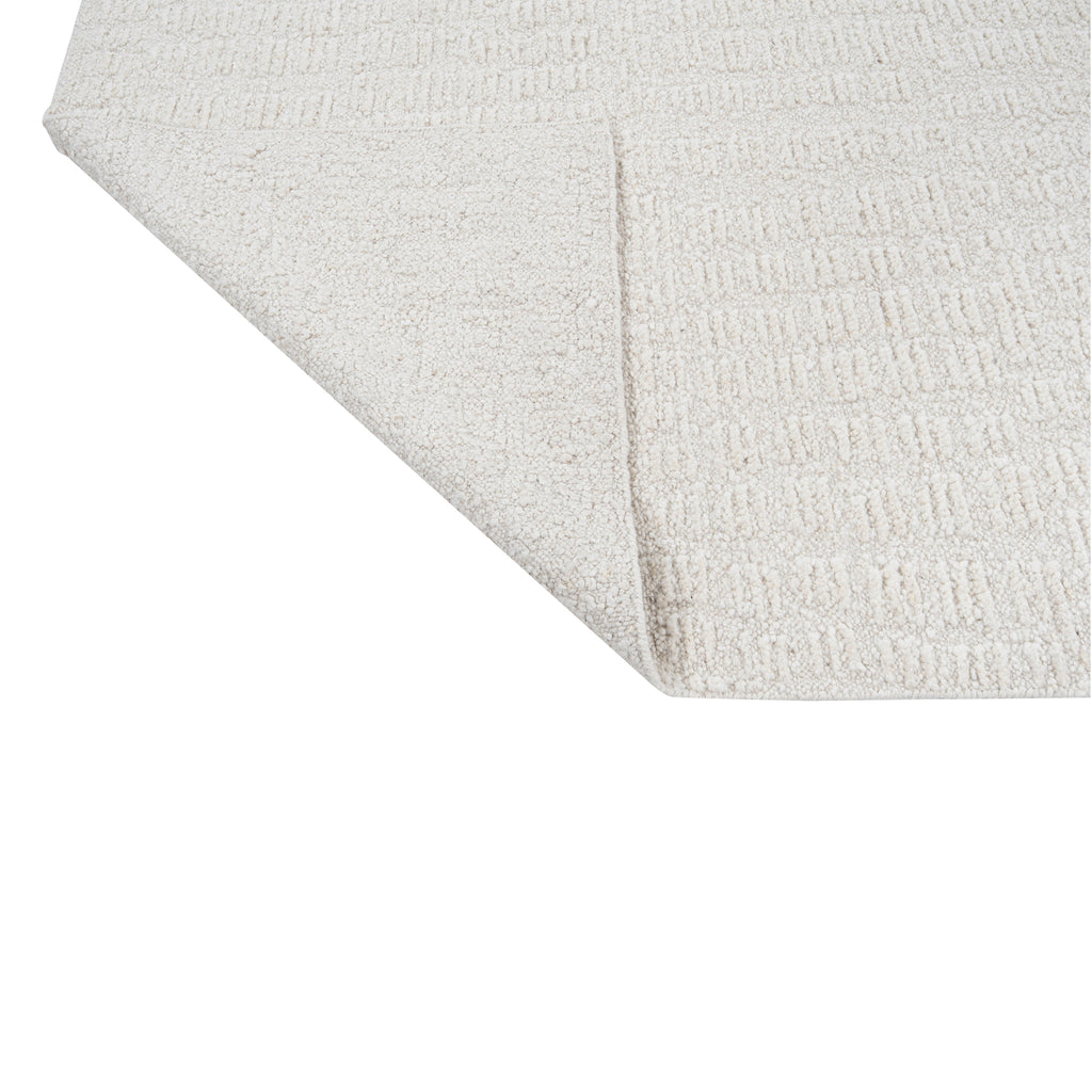 White Moroccan Berber Wool Rug - 8'2" x 9'8"