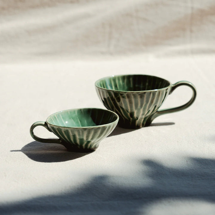 Green Verde Lanza Espresso Cup, Set of 2