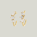 Fancy Cut Diamond Hoops