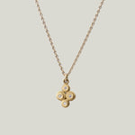 Four Diamond Charm Necklace