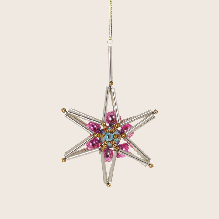 Beaded Star Whimsy Ornament