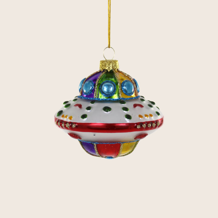 Rainbow Ufo Ornament