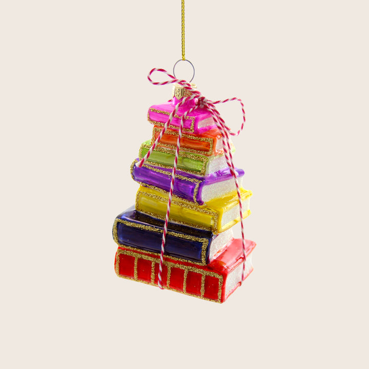 Stacked Tomes Bright Ornament
