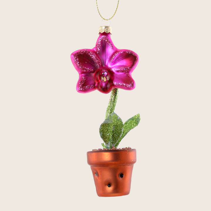 Single Potted Orchid Ornament