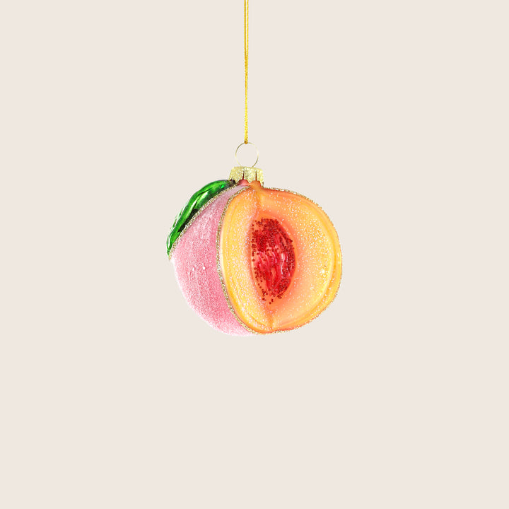 Sugared Peach Ornament