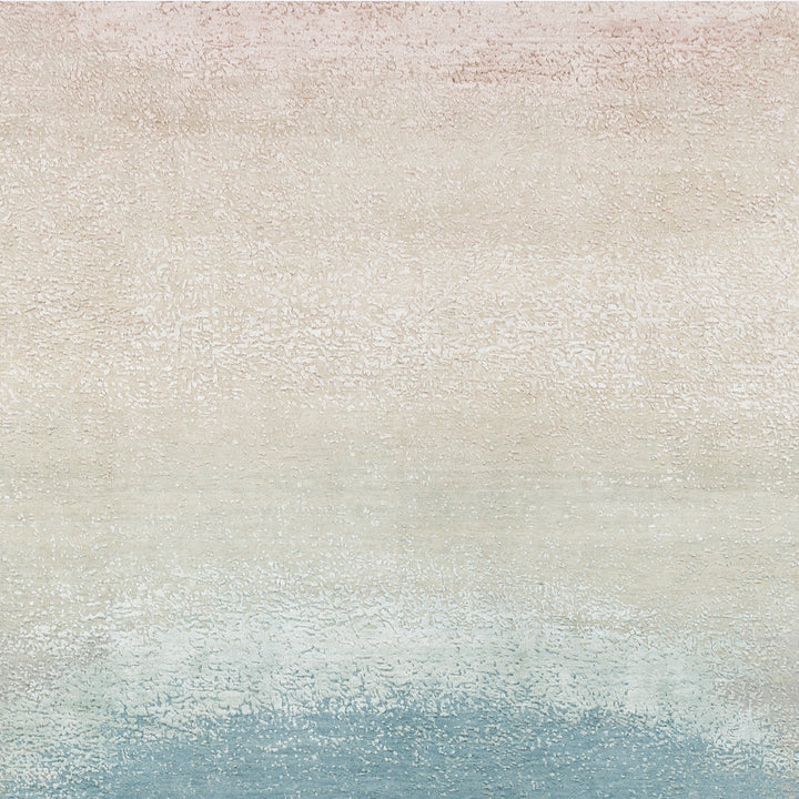 Multicolored Contemporary Silk Wool Blend Rug - 8' x 10'