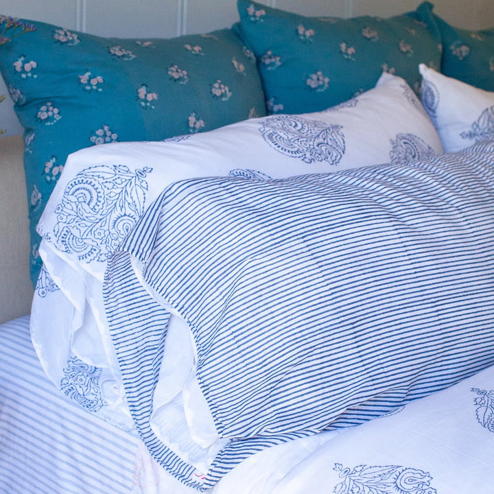 Indigo Stripes Pillowcase