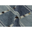 Blue Swedish Inspired Flatweave Wool Rug - 8'2" x 9'9"