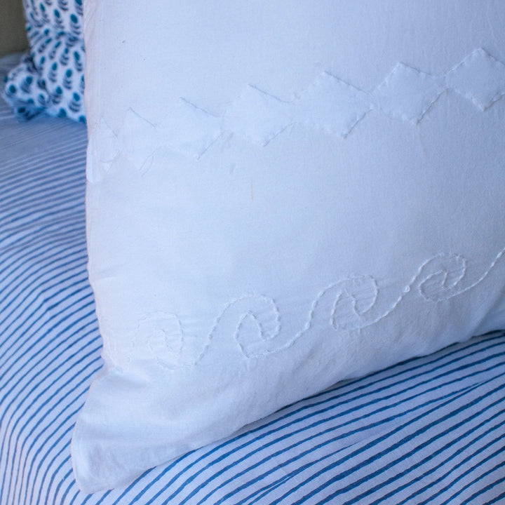 White Applique Pillowcase