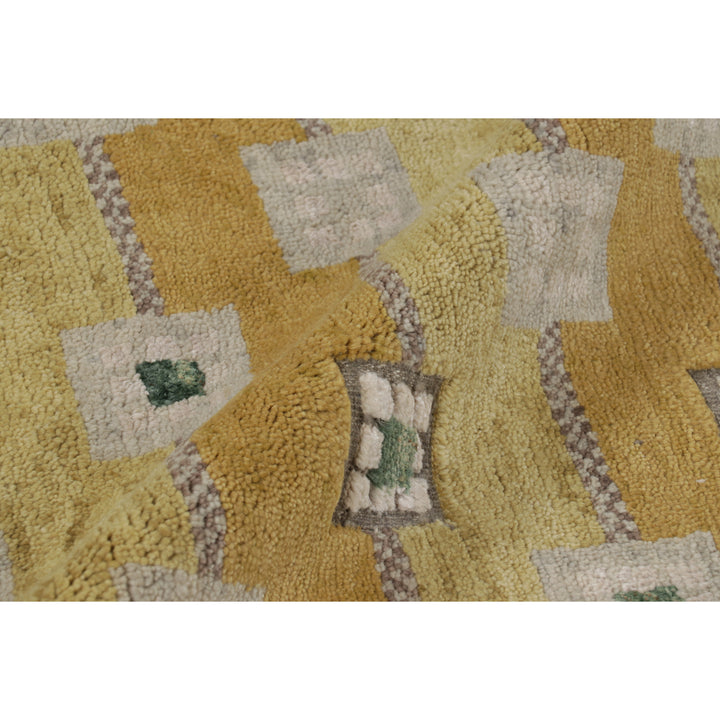 Yellow & Orange Swedish Inspired Flatweave Wool Rug - 8' x 9'10"