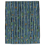 Blue Contemporary Wool Jute Rug - 8' x 9'11"