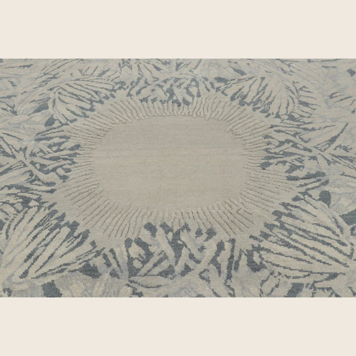 Grey Contemporary Wool Cotton Rug - 9'3' x 12'1"