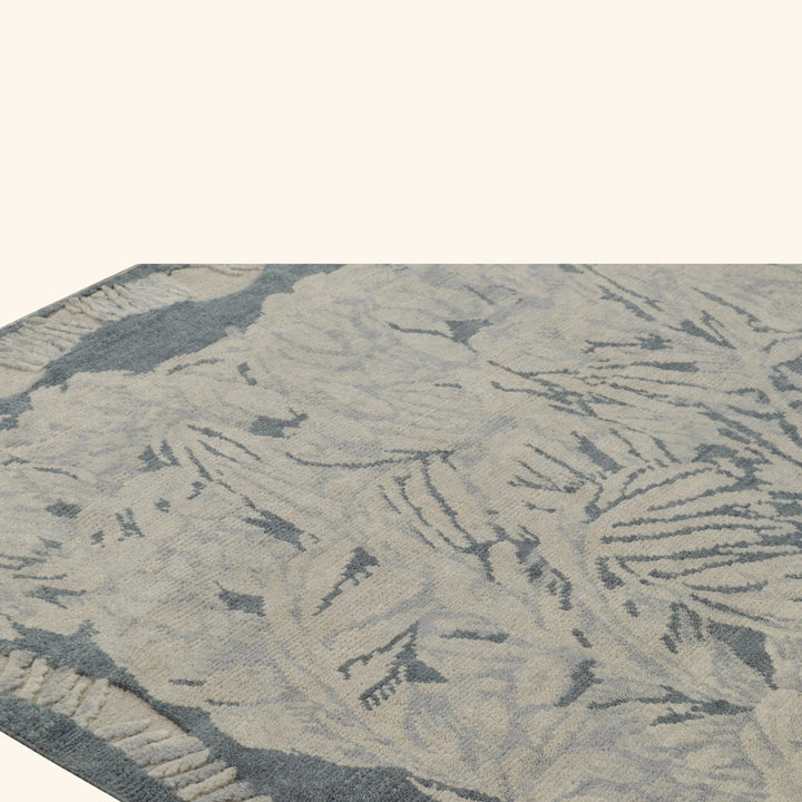 Grey Contemporary Wool Cotton Rug - 9'3' x 12'1"