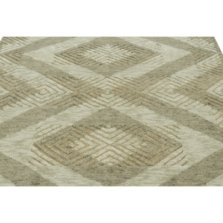 Natural Traditional Wool Silk Cotton Rug - 6'2" x 8'2"