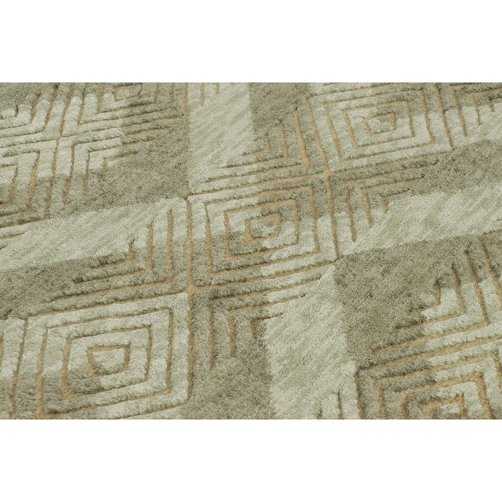 Natural Traditional Wool Silk Cotton Rug - 6'2" x 8'2"