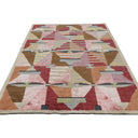 Multicolored Swedish Inspired Flatweave Wool Silk Rug - 6' x 8'11"