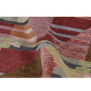 Multicolored Swedish Inspired Flatweave Wool Silk Rug - 6' x 8'11"