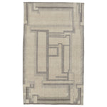Ivory & Grey Contemporary Wool Cotton Rug - 5'3" x 8'10"