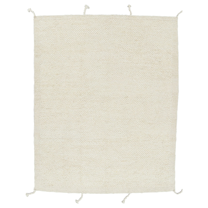 Ivory Moroccan Wool Rug - 7'10" x 9'11"