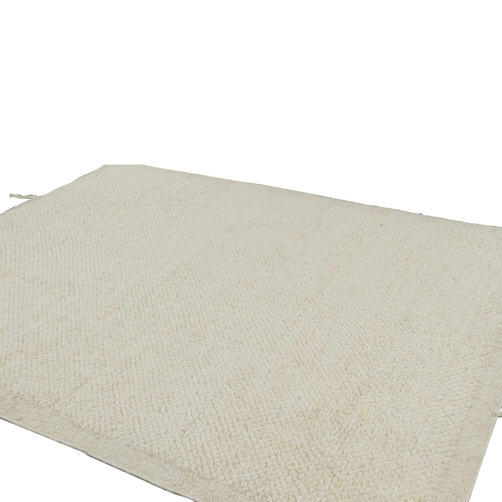 Ivory Moroccan Wool Rug - 7'10" x 9'11"