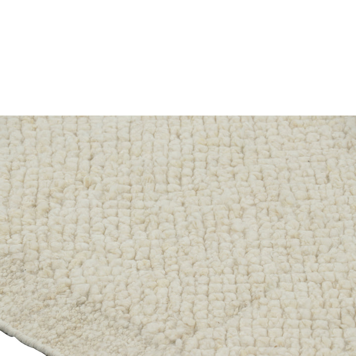 Ivory Moroccan Wool Rug - 7'10" x 9'11"