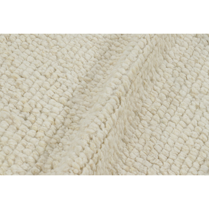 Ivory Moroccan Wool Rug - 7'10" x 9'11"